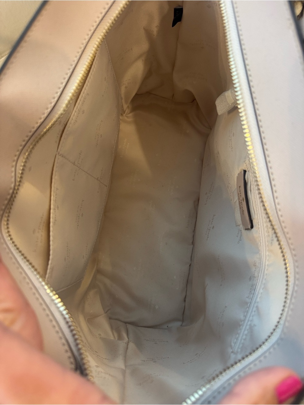 Kate Spade Staci Tote Set - Lilac/ Leather Tote with Matching Pouch - Picture 7 of 14
